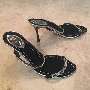 Rene Caovilla crystal black heels